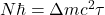 N\hbar = \Delta m c^2 \tau