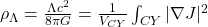   \rho_{\Lambda} = \frac{\Lambda c^2}{8\pi G} = \frac{1}{V_{CY}} \int_{CY} |\nabla J|^2
