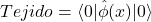 Tejido = \langle 0| \hat{\phi}(x) |0\rangle