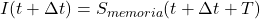  I(t+ \Delta t) = S_{memoria}(t+ \Delta t + T) 