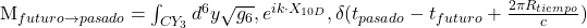   M_{futuro\to pasado} = \int_{CY_3} d^6y \sqrt{g_6} , e^{i k \cdot X_{10D}} , \delta(t_{pasado}-t_{futuro}+\frac{2\pi R_{tiempo}}{c}) 