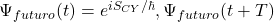  \Psi_{futuro}(t) = e^{i S_{CY} / \hbar} , \Psi_{futuro}(t+T) 