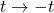 t \to -t