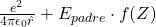 \frac{e^2}{4\pi\epsilon_0 \hat{r}} + E_{padre} \cdot f(Z)