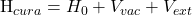 $H_{cura}=H_0+V_{vac}+V_{ext}$