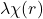 \lambda \chi(r)
