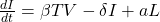 \frac{dI}{dt} = \beta T V - \delta I + a L 