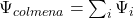 \Psi_{colmena} = \sum_i \Psi_i