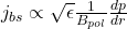  j_{bs} \propto \sqrt{\epsilon} \frac{1}{B_{pol}} \frac{dp}{dr} 