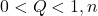 0<Q<1, n