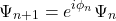 \[\Psi_{n+1} = e^{i\phi_n}\Psi_n\]