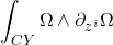 \[\int_{CY} \Omega \wedge \partial_{z^i} \Omega\]