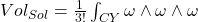 Vol_{Sol} = \frac{1}{3!} \int_{CY} \omega \wedge \omega \wedge \omega