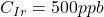 C_{Ir} = 500 ppb