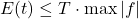 E(t) \le T \cdot \max|f|