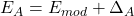 E_{A} = E_{mod} + \Delta_A