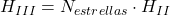 H_{III} = N_{estrellas} \cdot H_{II}