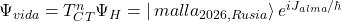 \Psi_{vida} = T_{CT}^{n} \Psi_H = |\,malla_{2026,Rusia}\rangle \, e^{iJ_{alma}/\hbar}