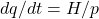 dq/dt = ∂H/∂p