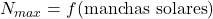 N_{max} = f(\text{manchas solares})