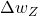 $\Delta w_Z$