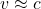 v \approx c