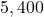 5,400