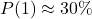 P(1) \approx 30\%