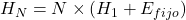 H_{N} = N \times (H_1 + E_{fijo})