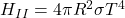 H_{II} = 4\pi R^2 \sigma T^4