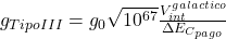 g_{Tipo III} = g_0 \sqrt{10^{67}} \frac{V_{int}^{galactico}}{\Delta E_{C_{pago}}}