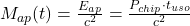 M_{ap}(t) = \frac{E_{ap}}{c^{2}} = \frac{P_{chip}\cdot t_{uso}}{c^{2}}