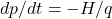 dp/dt = -∂H/∂q