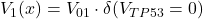 V_1(x) = V_{01} \cdot \delta(V_{TP53}=0)