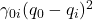 \gamma_{0i}(q_0-q_i)^2