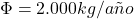 \Phi = 2.000 kg/a&ntilde;o