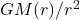 GM(r)/r^2