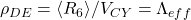   \rho_{DE} = \langle R_6 \rangle / V_{CY} = \Lambda_{eff}