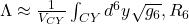   \Lambda \approx \frac{1}{V_{CY}} \int_{CY} d^6y \sqrt{g_6} , R_6