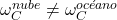 \omega_C^{nube} \neq \omega_C^{oc&eacute;ano}
