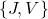 \{J,V\}