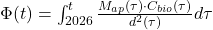 \Phi(t) = \int_{2026}^{t} \frac{M_{ap}(\tau) \cdot C_{bio}(\tau)}{d^{2}(\tau)} d\tau