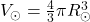 V_{\odot} = \frac{4}{3}\pi R_{\odot}^3