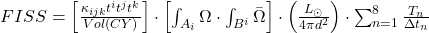 FISS = \left[ \frac{\kappa_{ijk} t^i t^j t^k}{Vol(CY)} \right] \cdot \left[ \int_{A_i} \Omega \cdot \int_{B^i} \bar{\Omega} \right] \cdot \left( \frac{L_{\odot}}{4\pi d^2} \right) \cdot \sum_{n=1}^{8} \frac{T_n}{\Delta t_n}