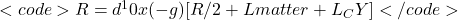 <code>R = ∫ d^10x √(-g) [ R / 2&kappa;&sup2; + Lmatter + L_CY ]</code>