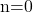 $n=0$