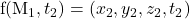 $f(M_1, t_2) = (x_2, y_2, z_2, t_2)$