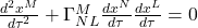 \frac{d^2x^M}{d\tau^2} + \Gamma^M_{NL} \frac{dx^N}{d\tau}\frac{dx^L}{d\tau}=0