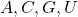 A, C, G, U