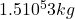 1.5&times;10^53 kg